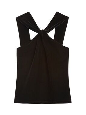 Banana Republic Grecian Twist-Front Linen Blend Tank